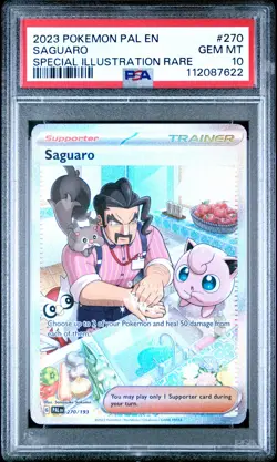 2023 POKEMON PAL EN-PALDEA EVOLVED SPECIAL ILLUSTRATION RARE #270 SAGUARO PSA 10 - Image 1