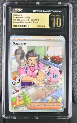 2023 Pokemon Paldea Evolved Saguaro #270 CGC PRISTINE 10 - Image 1