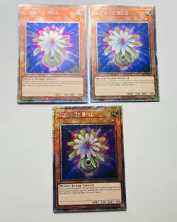 3x Glow-Up Bulb RA04-EN245 Platinum Secret Rare Playset - Yugioh Tcg - Image 1