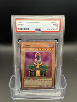 PSA 9 MINT 2025 Yu-Gi-Oh! JINZO #RP02-EN001 Ultra Rare - Image 1