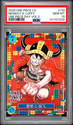 Monkey D. Luffy PSA10 2025 One Piece Simplified Chinese One Piece Day Vol.2 #110 - Image 1