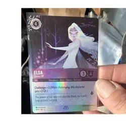 Disney Lorcana Elsa - Gloves Off Disney100 Promo Foil #19/P1 EN Autographed - Image 1