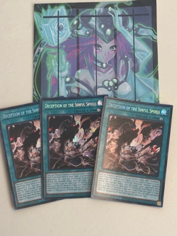 Yugioh 3x Deception of the Sinful Spoils Secret Rare MP25-EN113 2025 1st Ed NM - Image 1