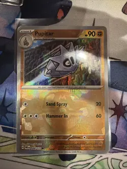Pupitar Prismatic Evolutions 048/131 MASTER Ball Foil Pokemon Card - Image 1