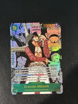Mihawk OP14-119 SEC Manga The Azure Sea's Seven ONE PIECE Card ENGLISH - Image 1