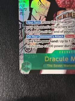 Mihawk OP14-119 SEC Manga The Azure Sea's Seven ONE PIECE Card ENGLISH - Image 3