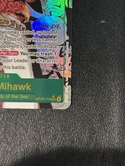 Mihawk OP14-119 SEC Manga The Azure Sea's Seven ONE PIECE Card ENGLISH - Image 4