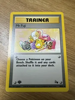 Mr. Fuji 58/62 Pokemon TCG 1st Edition Fossil NM Vintage 1999 Card - Image 1