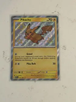 Pokemon TCG Paldean Fates Pikachu Holo Trading Card 131/091 SV NM - Image 1