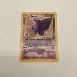 WOTC DAMAGED Pokemon Gengar Holo Rare Card Fossil Italian 5/62 1999 DMG - Image 1