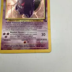 WOTC DAMAGED Pokemon Gengar Holo Rare Card Fossil Italian 5/62 1999 DMG - Image 2