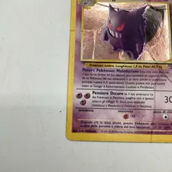 WOTC DAMAGED Pokemon Gengar Holo Rare Card Fossil Italian 5/62 1999 DMG - Image 3
