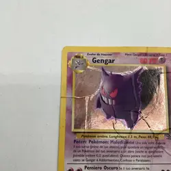 WOTC DAMAGED Pokemon Gengar Holo Rare Card Fossil Italian 5/62 1999 DMG - Image 4