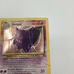 WOTC DAMAGED Pokemon Gengar Holo Rare Card Fossil Italian 5/62 1999 DMG - Image 5