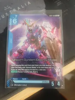 Gundam Card Game - Newtype Rising - GD001-002 LR - Unicorn Gundam (Destroy Mode) - Image 1