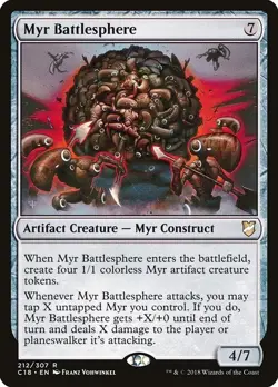 Myr Battlesphere 1x MtG Commander 2018 C18 SP/NM - Image 1