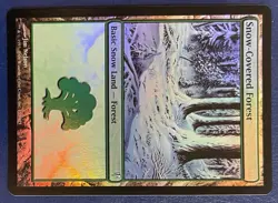 MTG *Foil* Snow-Covered Forest #155 Coldsnap CSP Magic The Gathering - Image 2
