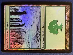 MTG *Foil* Snow-Covered Forest #155 Coldsnap CSP Magic The Gathering - Image 3