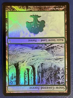 MTG *Foil* Snow-Covered Forest #155 Coldsnap CSP Magic The Gathering - Image 4