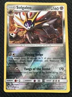 POKEMON CARD REVERSE HOLO SOLGALEO 87/145 NO 791 SUNNE POKEMON TCG CCG - Image 1