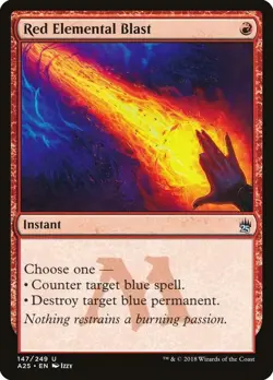 MTG - FOIL - Red Elemental Blast Masters 25 - Pack Fresh/NM - Image 1