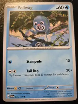 Poliwag 041/167 Common Scarlet & Violet: Twilight Masquerade Pokemon TCG - Image 1