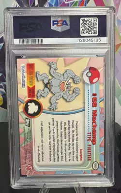 Pokemon TCG Machamp 1999 Topps Foil #68 PSA 9 - Image 2