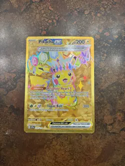 Pokemon TCG Pikachu EX Surging Sparks Holo Hyper Rare Gold 247/191 NM - Image 1