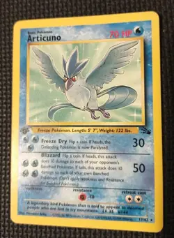 Pokemon Articuno 17/62 WOTC Fossil 1st Edition Non-Holo Rare - Image 1