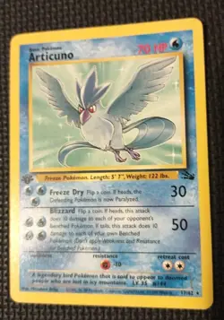 Pokemon Articuno 17/62 WOTC Fossil 1st Edition Non-Holo Rare - Image 2