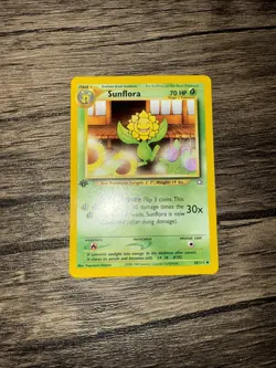 Pokemon Neo Genesis Sunflora Card 50/111 First Edition Nm - Image 1