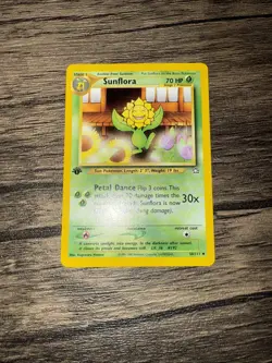 Pokemon Neo Genesis Sunflora Card 50/111 First Edition Nm - Image 5