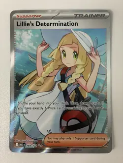 Pokemon TCG Lillie's Determination 169/132 Full Art Holo NM - Image 1