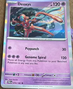 Deoxys 074/182 Reverse Holo Rare Paradox Rift Pokemon TCG Card Near Mint - Image 1