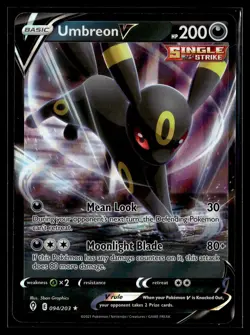 Pokemon TCG SWSH07: Evolving Skies #094/203 Umbreon V - Image 1