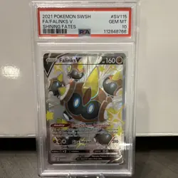 2021 POKEMON SWORD & SHIELD SHINING FATES #SV115 FULL ART/FALINKS V PSA 10 - Image 1