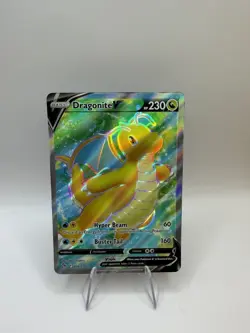 Dragonite V 76 / 78 Pokemon GO 2022 Full Art Holo Ultra Rare NM EN - Image 1