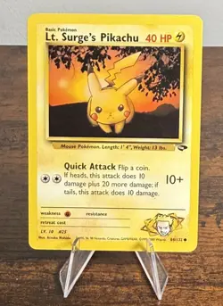 Pokemon TCG Lt. Surge's Pikachu Gym Challenge 84 Regular Unlimited Common - Image 1