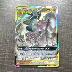 Arceus & Dialga & Palkia GX 156/236 SM Cosmic Eclipse TAG TEAM Full Art Holo - Image 1