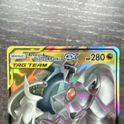 Arceus & Dialga & Palkia GX 156/236 SM Cosmic Eclipse TAG TEAM Full Art Holo - Image 2