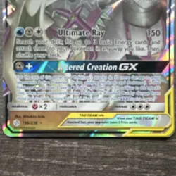 Arceus & Dialga & Palkia GX 156/236 SM Cosmic Eclipse TAG TEAM Full Art Holo - Image 3