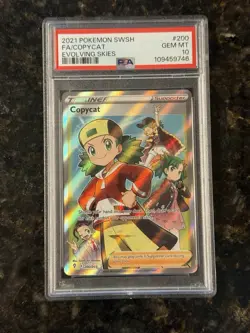 2021 Pokemon Evolving Skies #200 Copycat Full Art PSA 10 Gem Mint - Image 1