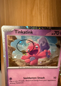 2023 Pokemon Tinkatink 025 SVP Black Star Promo Cosmos Rare SWIRL Card NM+ - Image 2