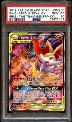 PSA 10 GEM MINT Charizard & Braixen GX SM230 ALTERNATE ART Pokemon Card 481 - Image 2