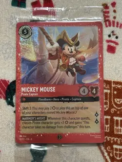 Disney Lorcana TCG Mickey Mouse Pirate Captain Foil Promo - Image 1