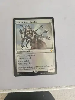 Magic: The Gathering Sire of Seven Deaths Borderless Foil Card, 0001 - Image 1