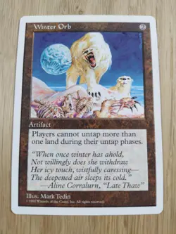 Winter Orb (EX-GD), ENG, Fifth Edition 1997, Magic MTG - Image 1