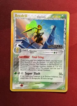 BEEDRILL [d] 1/113 EX Delta Species REVERSE HOLO RH STAMPED Pokemon TCG card NM+ - Image 1