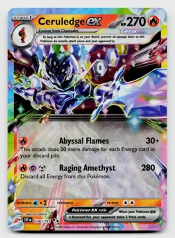 Pokemon TCG Ceruledge ex 036/191 Double Rare Holo Card - Image 1