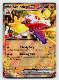 Pokemon TCG Skeledirge ex 037/193 Double Rare Holo Card - Image 1